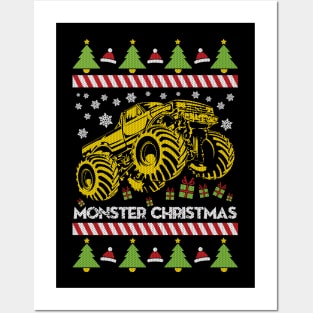 MONSTER TRUCK CHRISTMAS CRUSH Posters and Art